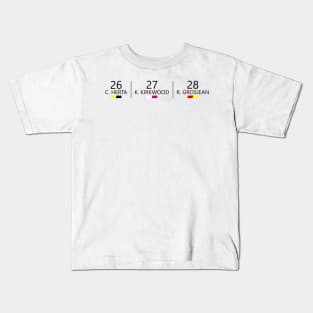 Herta Kirkwood Grosjean black text Kids T-Shirt